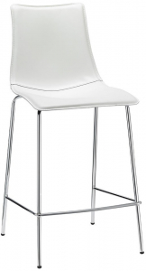 Стул полубарный с обивкой Scab Design Zebra Pop сталь, поликарбонат, ткань хром Фото 1