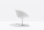 Кресло вращающееся пластиковое PEDRALI Gliss Lounge  алюминий, сталь, технополимер белый Фото 8