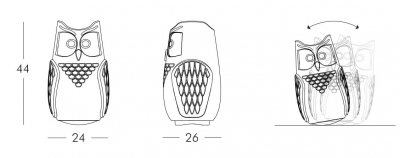 Светильник пластиковый настольный Сова SLIDE Bubo Lighting полиэтилен Фото 2