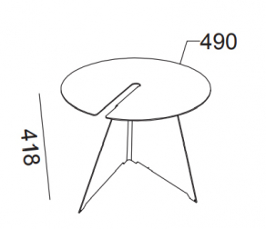 Столик металлический журнальный-thumbs-Фото3