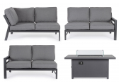 Комплект лаунж мебели Garden Relax Hendrix алюминий, закаленное стекло, полиэстер антрацит Фото 9