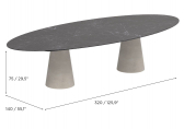 Стол керамический Royal Botania Conix бетон, керамика Фото 2