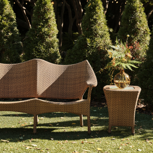 Диван трехместный плетеный JANUS et Cie Amari алюминий, искусственный ротанг палладиевый саржевый Фото 10