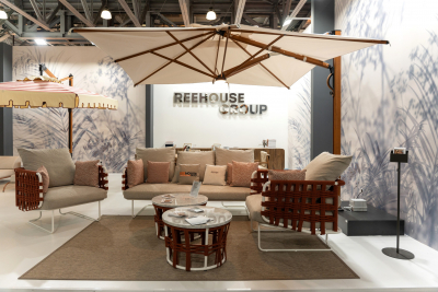 Комплект плетеной лаунж мебели Rever Nido сталь, роуп, полиэстер, мрамор белый, 14, 6/10, 1/5, 6/5, белый мрамор Каррара Фото 26