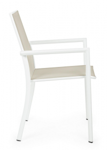 Кресло текстиленовое Garden Relax Konnor алюминий, текстилен белый Фото 6