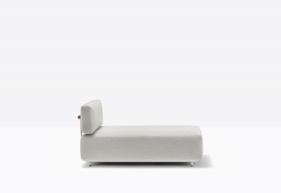 Модуль без подлокотников PEDRALI Arki-Sofa сталь, алюминий, тик, ткань белый, серый Фото 5