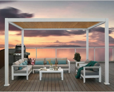 Пергола биоклиматическая моторизованная 3х3 м Tagliamento Pergola 120 Series алюминий Фото 14