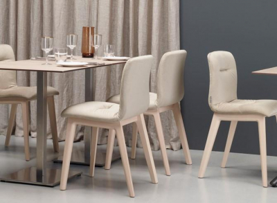 Стул с обивкой Scab Design Natural Alice Pop бук, технополимер, вельвет отбеленный бук, коричневый Фото 3