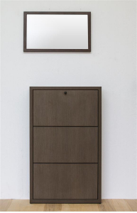 Обувница трехсекционная Barel Woodline Moka ДСП Фото 1