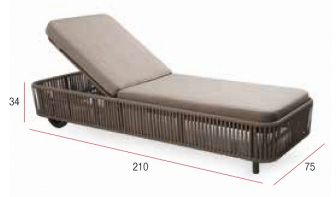 Шезлонг металлический с матрасом-thumbs-Фото3