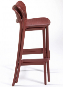 Стул пластиковый барный Gaber Nuta Stool 78 технополимер бордовый Фото 9