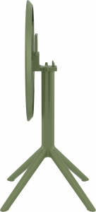 Стол пластиковый складной Siesta Contract Sky Folding Table 60 сталь, пластик оливковый Фото 7