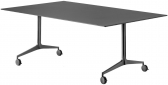 Стол складной на колесах PEDRALI Ypsilon Tilting алюминий, компакт-ламинат HPL черный Фото 4