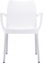 Кресло пластиковое Siesta Contract Dolce алюминий, полипропилен белый Фото 7