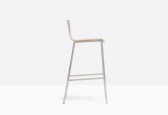 Стул деревянный барный PEDRALI Kuadra сталь, шпон Фото 7