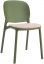 Стул пластиковый с обивкой Scab Design Hug технополимер, акрил оливковый Фото 4