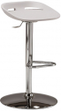Стул барный пластиковый Kastel Klou сталь, полиуретан хром, светло-серый Фото 1