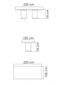 Стол плетеный со стеклом Skyline Design Pacific алюминий, искусственный ротанг, закаленное стекло мокка Фото 3