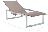 Шезлонг металлический с обивкой Royal Botania Ninix сталь, батилин Фото 2