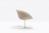 Кресло вращающееся пластиковое PEDRALI Gliss Lounge  алюминий, сталь, технополимер белый, бежевый Фото 6
