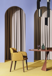 Кресло мягкое PEDRALI Opale орех, сталь, ткань орех Фото 5