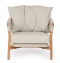 Лаунж-кресло плетеное с подушками BIZZ Garita тик, роуп, олефин Фото 5
