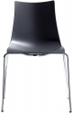 Стул пластиковый Scab Design Zebra Technopolymer 4 legs сталь, технополимер хром, антрацит Фото 1