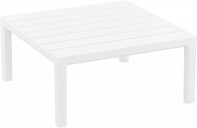 Столик пластиковый кофейный Siesta Contract Portofino Lounge стеклопластик, полипропилен белый Фото 1