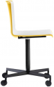 Стул офисный на колесах PEDRALI Tweet алюминий, полипропилен белый, желтый Фото 1