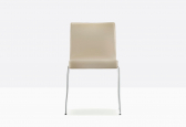 Стул с мягкой обивкой PEDRALI Kuadra XL сталь, ткань хромированный, бежевый Фото 4