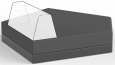 Пуф пластиковый мягкий Pixel Basic