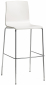Стул барный пластиковый Scab Design Alice Barstool сталь, технополимер хром, лен Фото 1