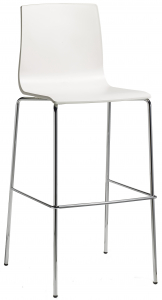 Стул барный пластиковый Scab Design Alice Barstool сталь, технополимер хром, лен Фото 1