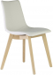 Стул с обивкой Scab Design Natural Zebra Pop бук, поликарбонат, искусственная кожа отбеленный бук, белый Фото 1