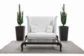 Диван мягкий с высокой спинкой DFN Canopo алюминий, искусственный ротанг, ткань Фото 10
