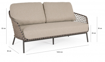 Диван двухместный плетеный с подушками-thumbs-Фото3