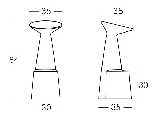 Табурет пластиковый барный светящийся Voila Lighting