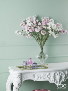 Аромасвеча Северное Дерево с подсвечником EDG Candle стекло, воск розовый, сиреневый Фото 4