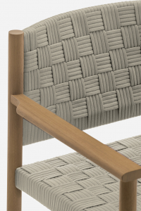 Кресло деревянное плетеное PEDRALI Griante тик, роуп натуральный, кофе Фото 4