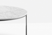 Столик кофейный PEDRALI Circuit сталь, компакт-ламинат HPL черный, белый мрамор Фото 6