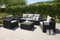 Комплект пластиковой мебели Keter California 3 seater set пластик с имитацией плетения графит, серый Фото 8