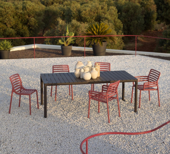 Комплект пластиковых кресел Nardi Doga Set 6 стеклопластик марсала Фото 10