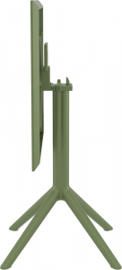 Стол пластиковый складной Siesta Contract Sky Folding Table 60 сталь, пластик оливковый Фото 11