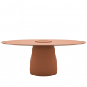 Стол обеденный ламинированный Qeeboo Cobble 190 полиэтилен, компакт-ламинат HPL терракотовый Фото 4