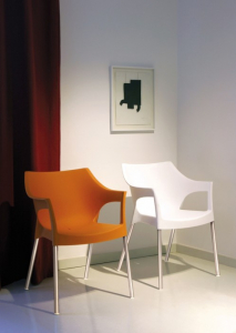 Кресло пластиковое Resol Pole armchair алюминий, полипропилен оранжевый Фото 2