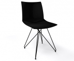 Стул пластиковый Gaber Kanvas TC сталь, технополимер черный Фото 1