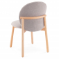 Стул деревянный с обивкой Tagliamento Meiko бук, букле натуральный, серый Фото 5