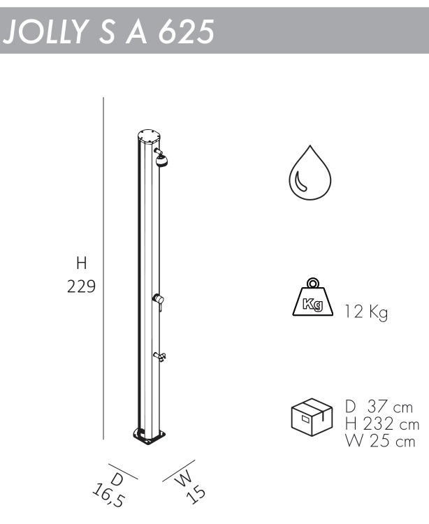 Душ уличный Jolly S A 625
