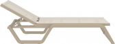 Шезлонг-лежак пластиковый Siesta Contract Rio стеклопластик, текстилен бежевый Фото 6