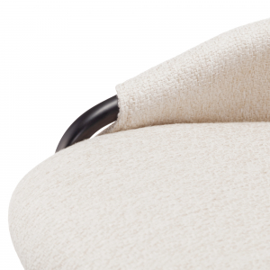 Стул полубарный с обивкой Tagliamento Lok сталь, букле черный, бежевый Фото 8